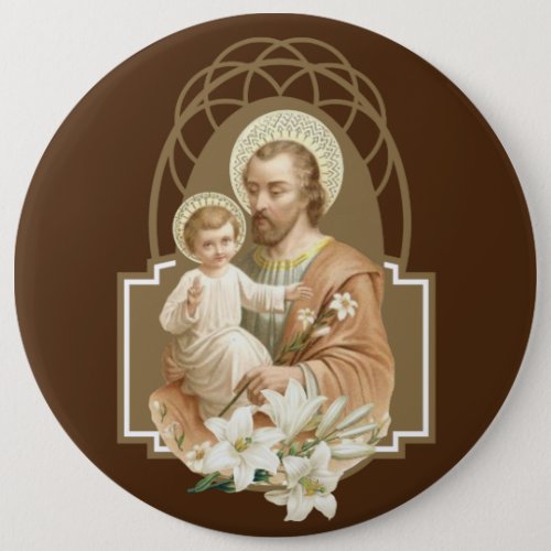 St Joseph  Child Jesus Button