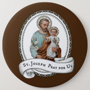 St. Joseph & Child Jesus Button