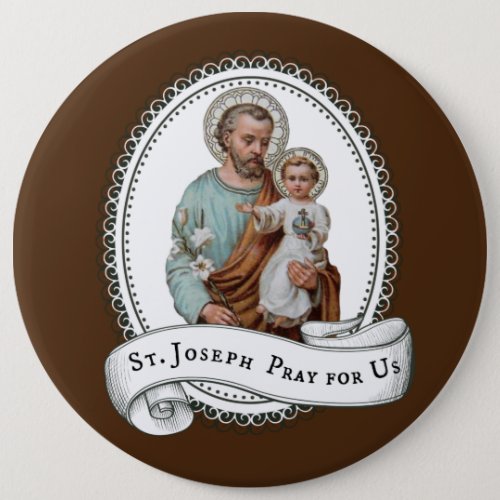 St Joseph  Child Jesus Button