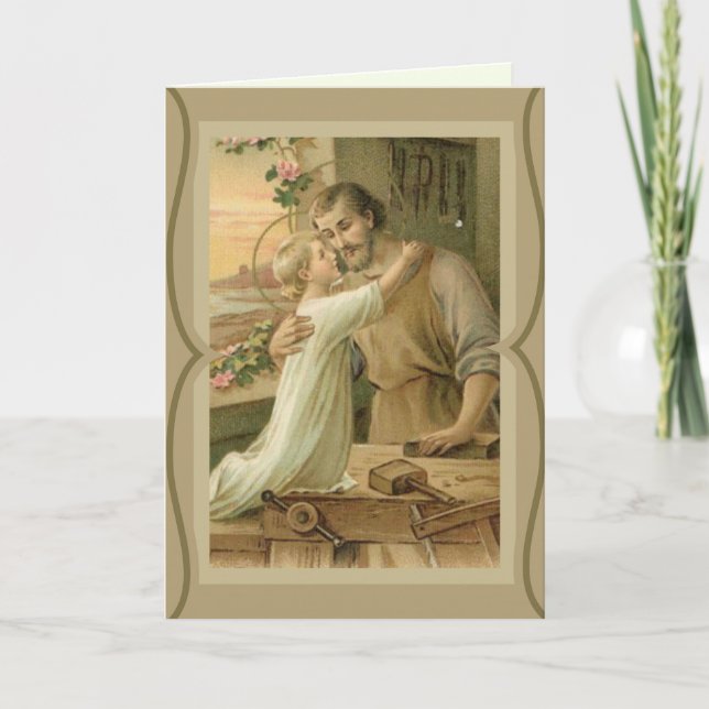 St. Joseph & Child Jesus FATHER'S DAY Card (Front)