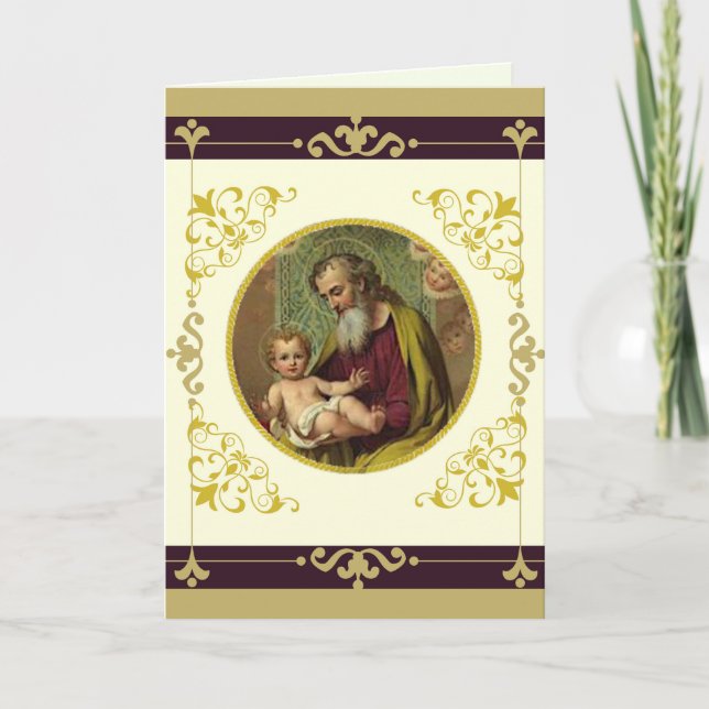 St. Joseph & Child Jesus FATHER'S DAY Card (Front)