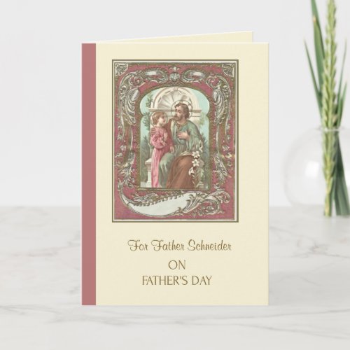 St Joseph Child Jesus Fathers Day Religious Card