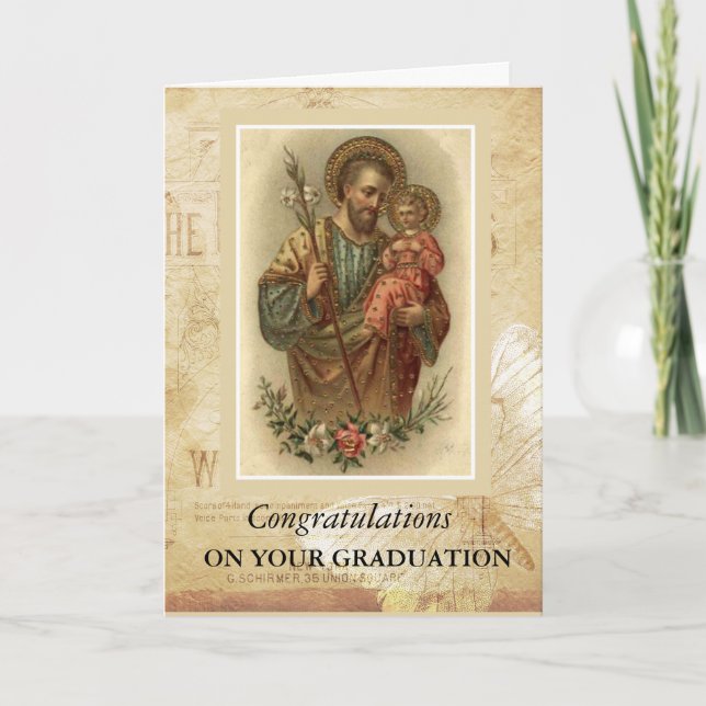 St. Joseph & Child Jesus Graduation Commencement Card (Front)