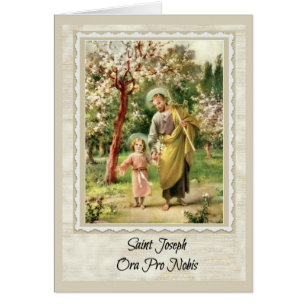 St. Joseph Child Jesus Holding Hands Cards