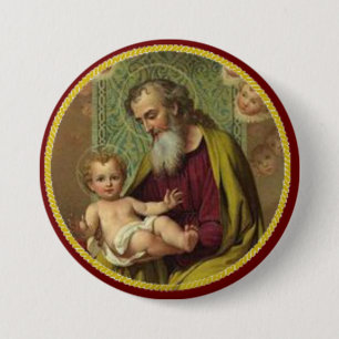 St. Joseph & Child Jesus Pinback Button