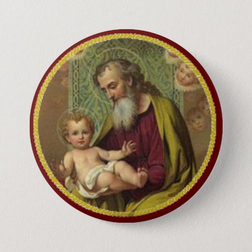 St Joseph  Child Jesus Pinback Button