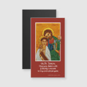 St. Joseph & Child Jesus | Prayer Magnet (Front/Back)