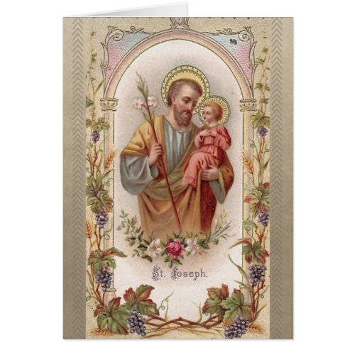 St Joseph Child Jesus Religious Vintage