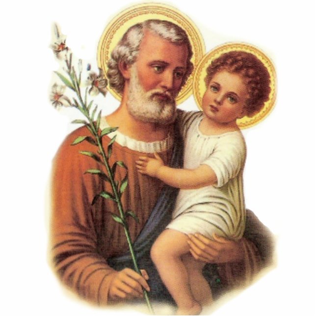 St. Joseph Child Jesus Traditional Lilies Cutout (Front)