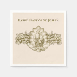 St. Joseph Day Feast Day Religious Napkins