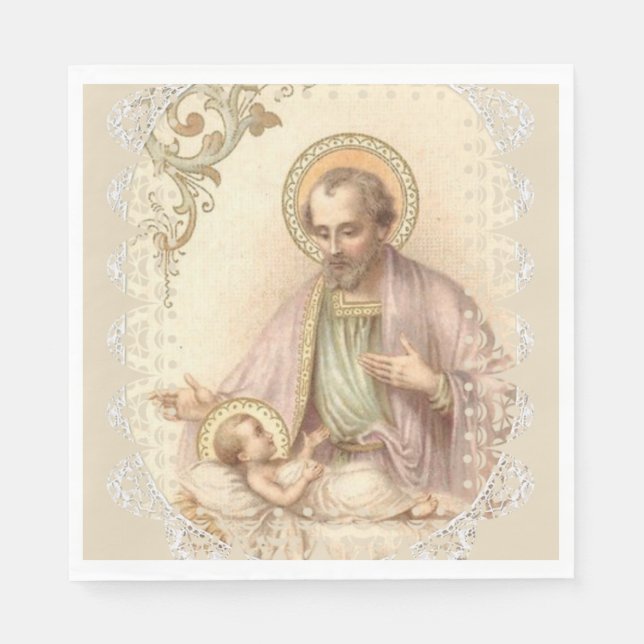 St. Joseph Day Feast Napkins (Front)