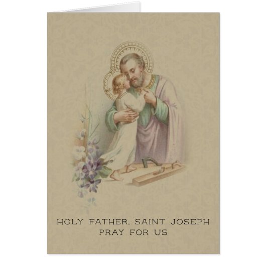 St. Joseph Father Jesus Traditional Saint Cards (Front)