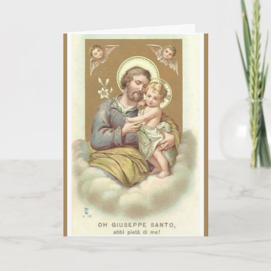St. Joseph FATHER'S DAY Angels Lily Card | Zazzle.com