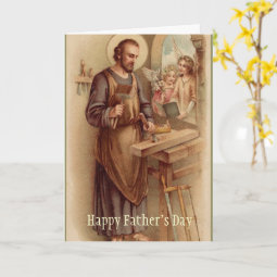 St. Joseph FATHER'S DAY Angels Tools Card | Zazzle