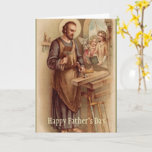 St. Joseph FATHER'S DAY Angels Tools Card | Zazzle