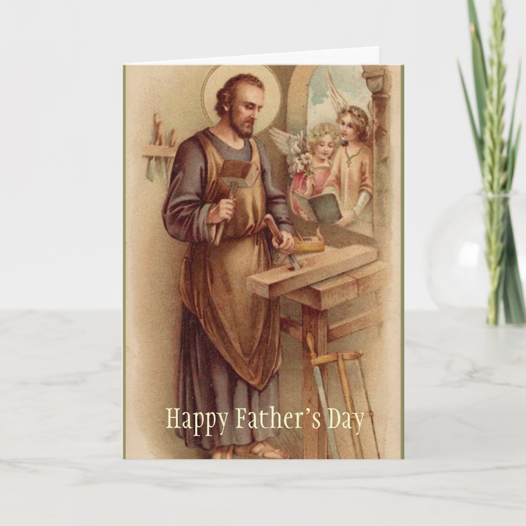 St. Joseph FATHER'S DAY Angels Tools Card | Zazzle