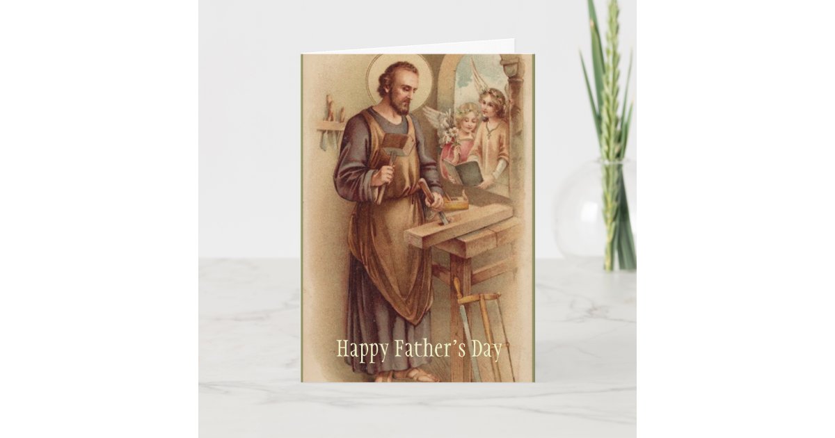 St. Joseph FATHER'S DAY Angels Tools Card | Zazzle