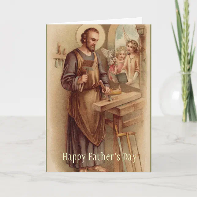 St. Joseph FATHER'S DAY Angels Tools Card | Zazzle