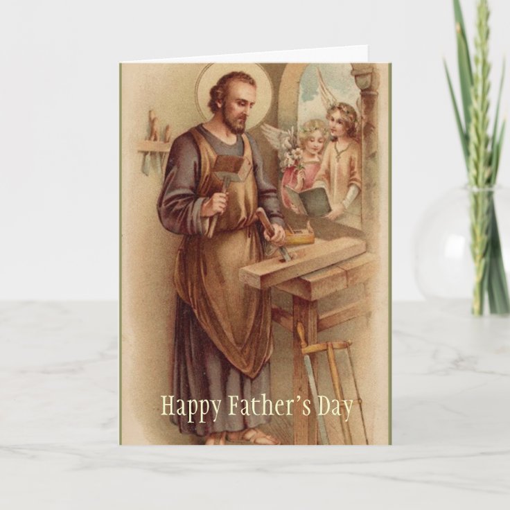 St. Joseph FATHER'S DAY Angels Tools Card | Zazzle