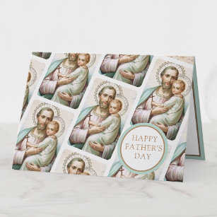 St. Joseph  Fathers Day Catholic Religious  Card