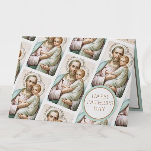 St Joseph  Fathers Day Catholic Religious  Card