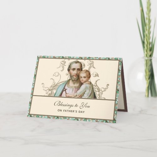 St Joseph Fathers Day Jesus Religious Card