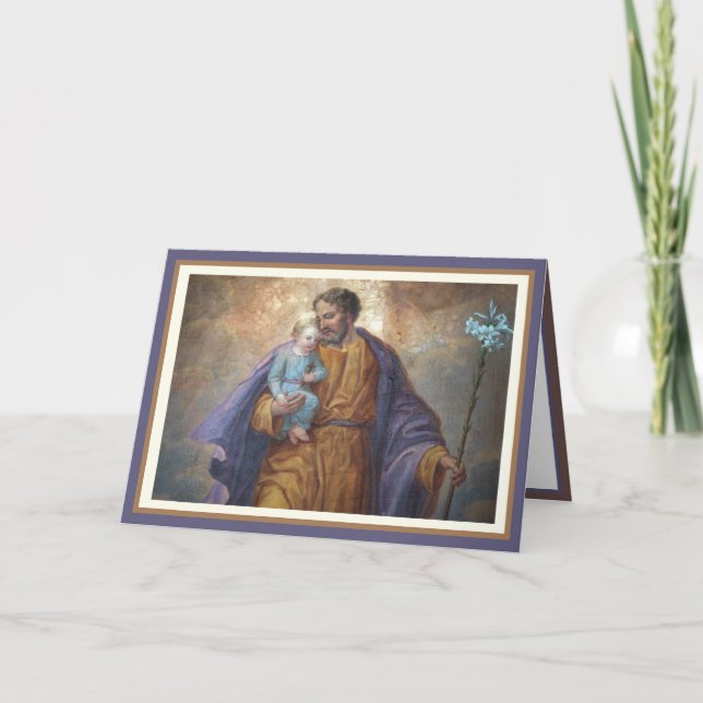 St. Joseph Fathers Day Jesus Religious Card (Front)