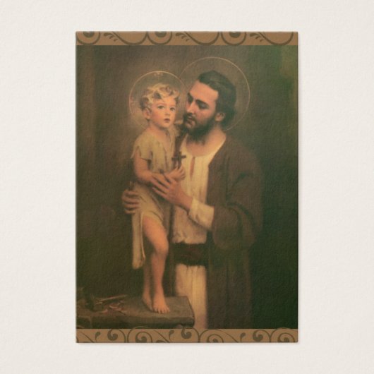 St. Joseph Feast Day Memorare Holy Prayer Cards (Front)
