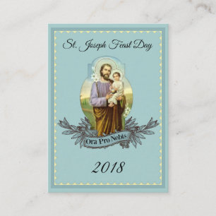 St. Joseph Feast Day Memorare Prayer Holy Card