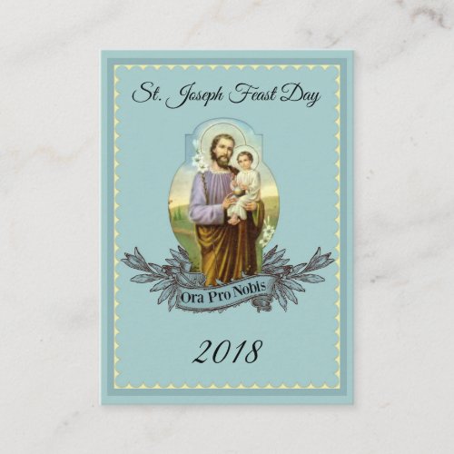 St Joseph Feast Day Memorare Prayer Holy Card