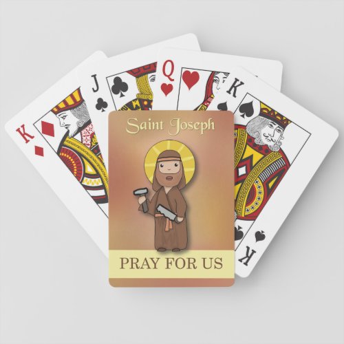 St Joseph Feast Day Pray for Us Simple Catholic Playing Cards