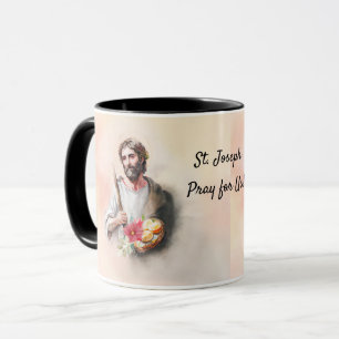 St. Joseph Feast Day Pray For Us Watercolor Mug