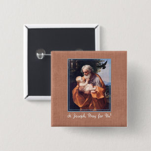 St. Joseph Feast Day with Infant Jesus Button