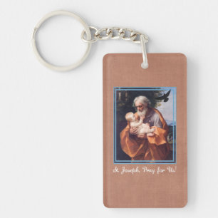 St. Joseph Feast Day with Infant Jesus Keychain