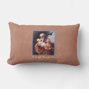 St. Joseph Feast Day with Infant Jesus Lumbar Pillow