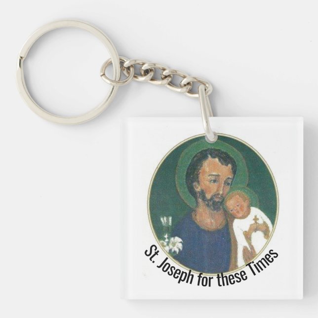 St Joseph for these Times Keychain (Front)