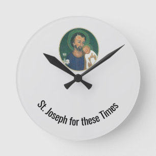 St Joseph for these Times Round Clock