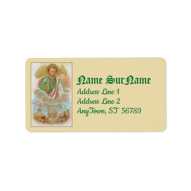 St. Joseph from a ‘Pilgrimage Card’ (B 01) Label (Front)