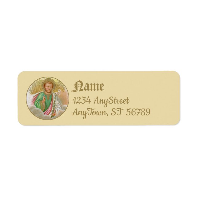 St. Joseph from a ‘Pilgrimage Card’ (Detail; B 01) Label (Front)