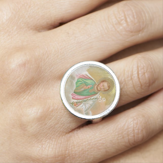 St. Joseph from a ‘Pilgrimage Card’ (Detail; B 01) Ring (In Situ)