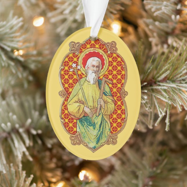 St. Joseph from a Trade Card (TC 01) Ornament (Tree)