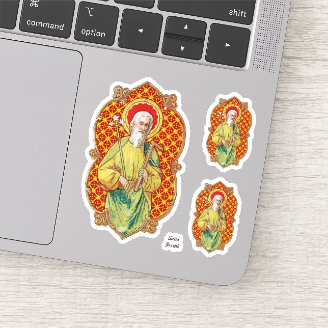 St. Joseph from a Trade Card (TC 01) Sticker (Detail)