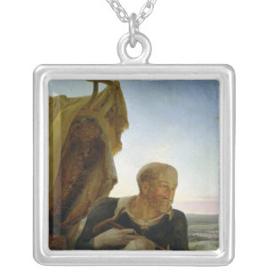 St Joseph from 'Rest on the Flight into Egypt' Silver Plated Necklace