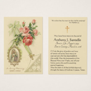 St. Joseph Funeral Sympathy Prayer Holy Card