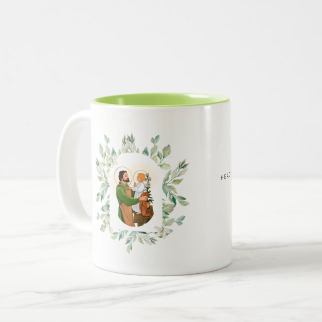 St. Joseph Head of Holy Family Mug (Front Left)