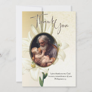 St. Joseph Jesus Catholic Condolence Thank You Card