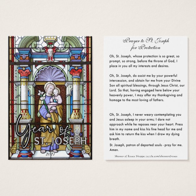 St. Joseph Jesus Catholic Protection Prayer (Front & Back)