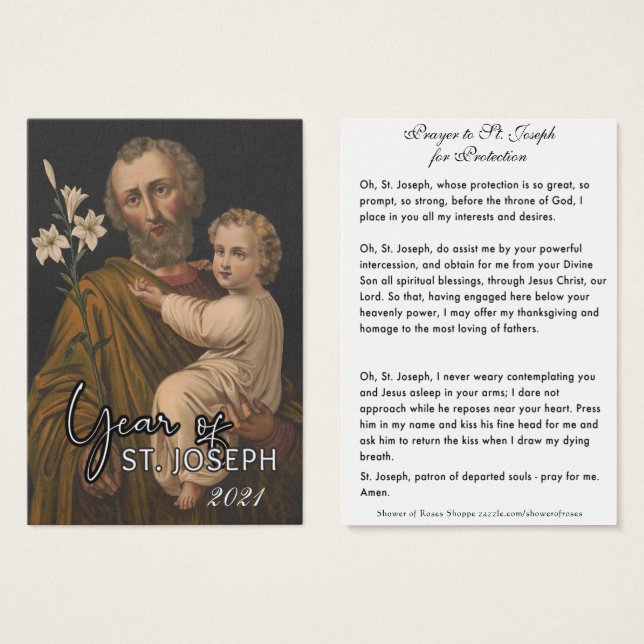 St. Joseph Jesus Catholic Protection Prayer (Front & Back)