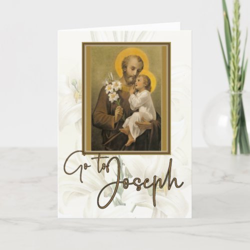 St Joseph Jesus Catholic Religious Pope Pius IX Holiday Card