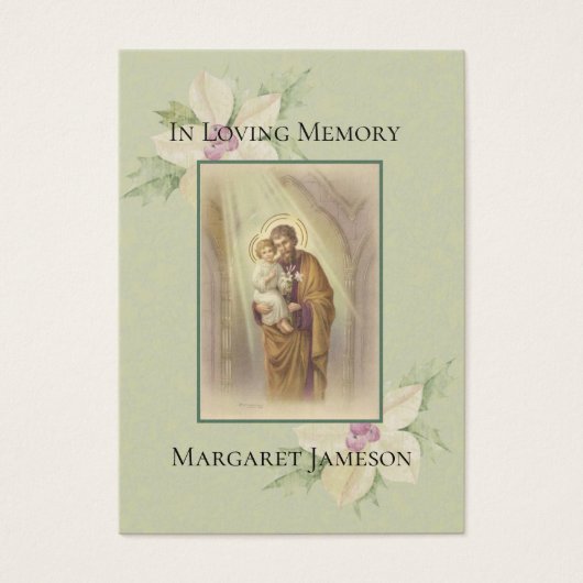 St. Joseph Jesus Funeral Memorial Holy Card - (Front)